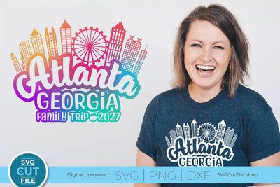 2027 Atlanta Georgia svg with Family Trip, Great for the Whole Family SVG SVG Cut File 