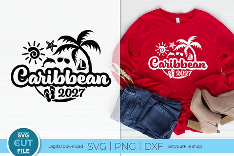 2027 Caribbean svg - Caribbean Vacation or Trip Design SVG SVG Cut File 