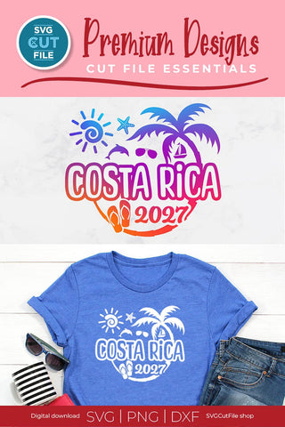2027 Costa Rica svg - Costa Rica Vacation or Trip Design SVG SVG Cut File 