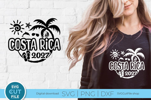 2027 Costa Rica svg - Costa Rica Vacation or Trip Design SVG SVG Cut File 