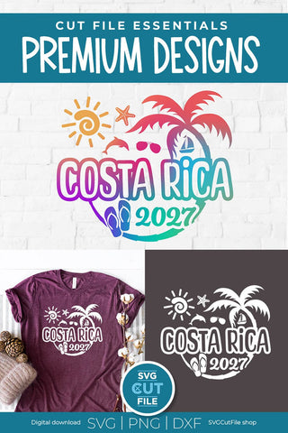 2027 Costa Rica svg - Costa Rica Vacation or Trip svg SVG SVG Cut File 