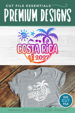 2027 Costa Rica svg - Costa Rica Vacation or Trip svg SVG SVG Cut File 
