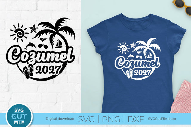 2027 Cozumel svg - Cozumel Mexico Vacation or Trip Design SVG SVG Cut File 