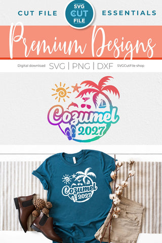 2027 Cozumel svg - Cozumel Mexico Vacation or Trip Design SVG SVG Cut File 