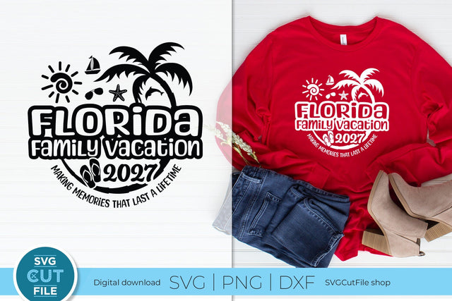 2027 Florida Family Vacation svg - Great for a Florida Trip SVG SVG Cut File 