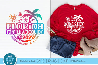 2027 Florida Family Vacation svg - Great for a Florida Trip SVG SVG Cut File 