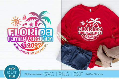 2027 Florida Family Vacation svg - Great for a Florida Trip SVG SVG Cut File 