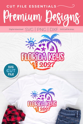 2027 Florida Keys svg - Florida Vacation or Trip SVG SVG Cut File 
