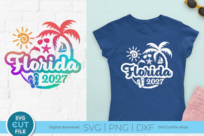 2027 Florida svg - Great for a Florida Vacation or Trip SVG SVG Cut File 