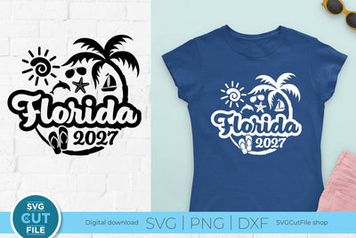 2027 Florida svg - Great for a Florida Vacation or Trip SVG SVG Cut File 