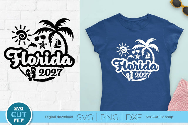 2027 Florida svg - Great for a Florida Vacation or Trip SVG SVG Cut File 