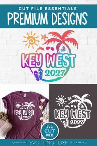 2027 Key West svg - Key West Florida Vacation or Trip SVG SVG Cut File 