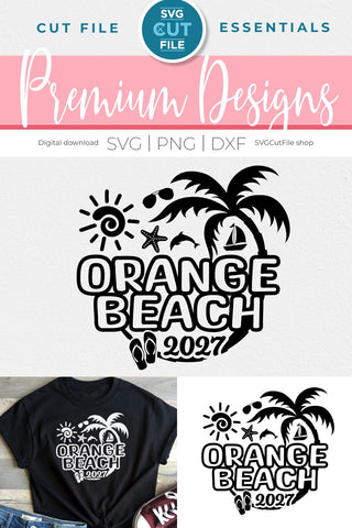 2027 Orange Beach svg, Alabama svg for vacation or trip SVG SVG Cut File 
