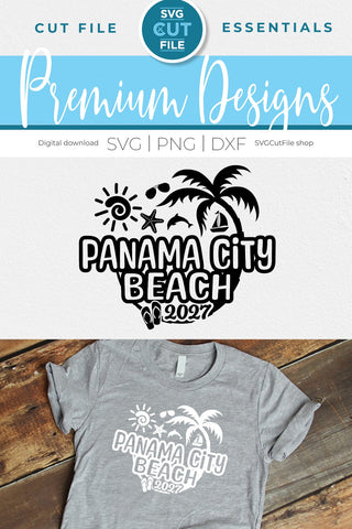 2027 Panama City Beach svg - Panama City Florida Vacation or Trip Design SVG SVG Cut File 