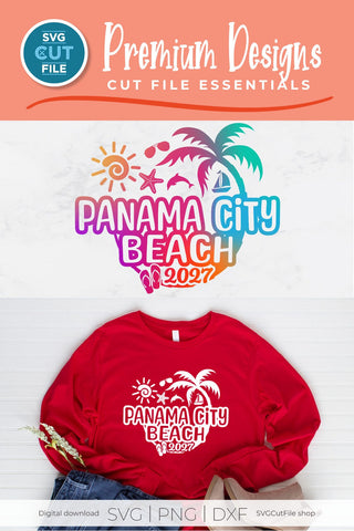 2027 Panama City Beach svg - Panama City Florida Vacation or Trip Design SVG SVG Cut File 