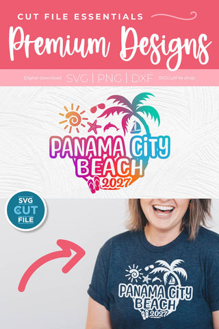 2027 Panama City Beach svg - Panama City Florida Vacation or Trip Design SVG SVG Cut File 