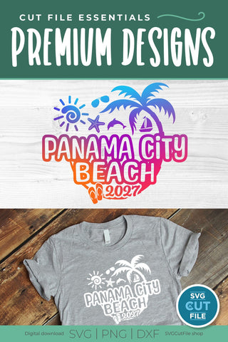 2027 Panama City Beach svg - Panama City Florida Vacation or Trip Design SVG SVG Cut File 