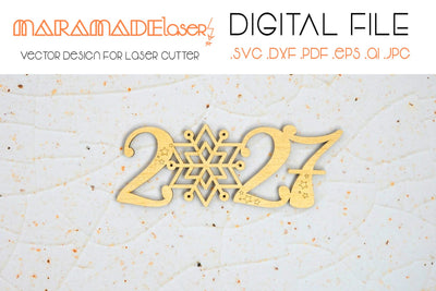 2027 Vector File for Laser Cutter. SVG MaramadeLaser 