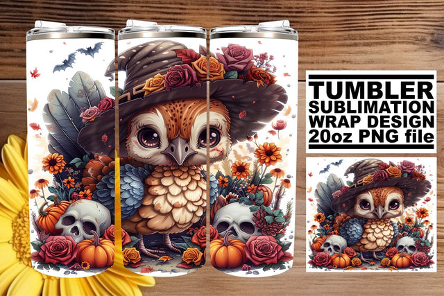 20oz Autumn Tumbler Wrap - Thanksgiving Turkey Sublimation Sublimation afrosvg 