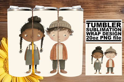 20oz Boho Children Sublimation Tumbler Decals Sublimation afrosvg 