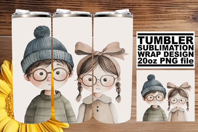 20oz Boho Kids Tumbler Art - Sublimation Sublimation afrosvg 