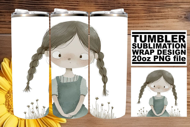 20oz Boho Kids Tumbler Wraps - Artistic Sublimation Sublimation afrosvg 