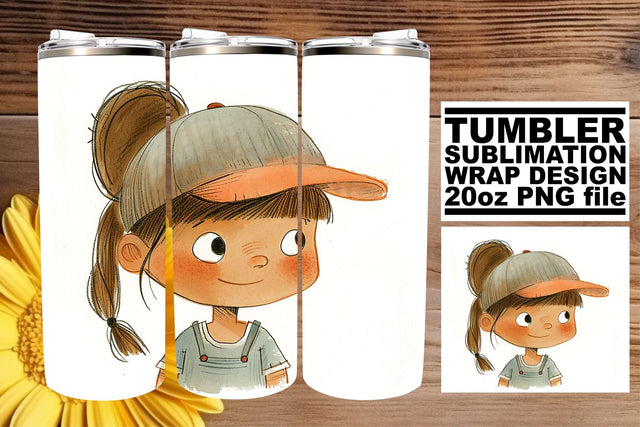 20oz Boho Kids Tumbler Wraps for Sublimation Sublimation afrosvg 