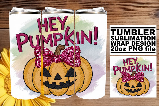 20oz Pumpkin Halloween Tumbler Fall Sublimation Wrap Design Sublimation afrosvg 