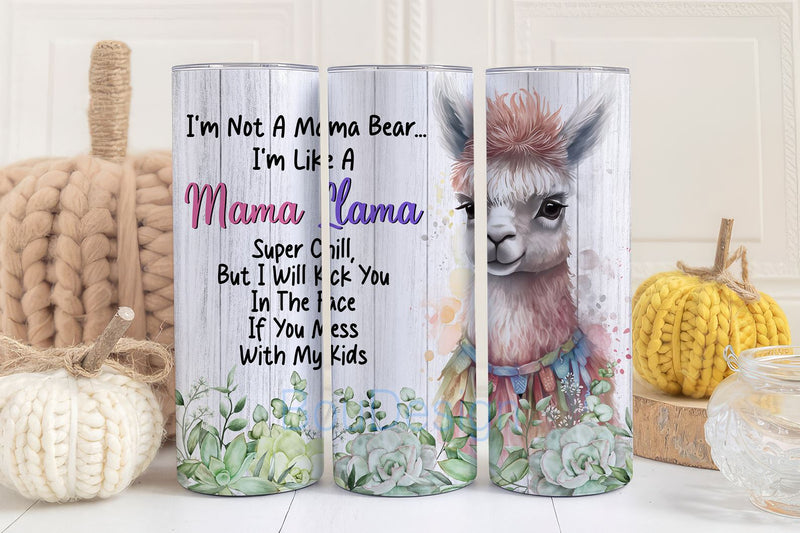 20oz Skinny Tumbler Mama Llama Sublimation Design Templates,Straight PNG Digital Download. Sarcastic Funny Mom Tumbler Design Sublimation BouDesign 
