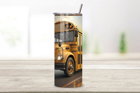 20oz Skinny Tumbler Wrap for Bus Driver Mom Sublimation FloridPrintables 