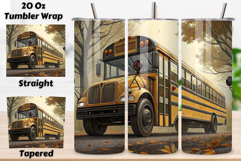 20oz Skinny Tumbler Wrap for Bus Driver Mom Sublimation FloridPrintables 