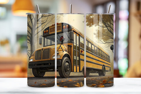 20oz Skinny Tumbler Wrap for Bus Driver Mom Sublimation FloridPrintables 