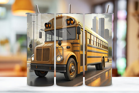 20oz Skinny Tumbler Wrap for Bus Driver Mom Sublimation FloridPrintables 