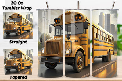 20oz Skinny Tumbler Wrap for Bus Driver Mom Sublimation FloridPrintables 