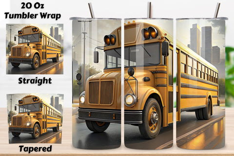 20oz Skinny Tumbler Wrap for Bus Driver Mom Sublimation FloridPrintables 