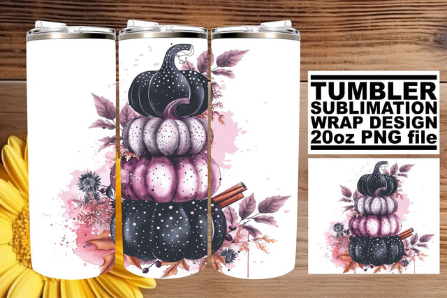 20oz Sublimation Autumn Pumpkin Wrap Sublimation afrosvg 