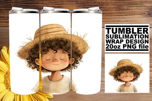 20oz Sublimation Tumbler Designs with Boho Kids Sublimation afrosvg 