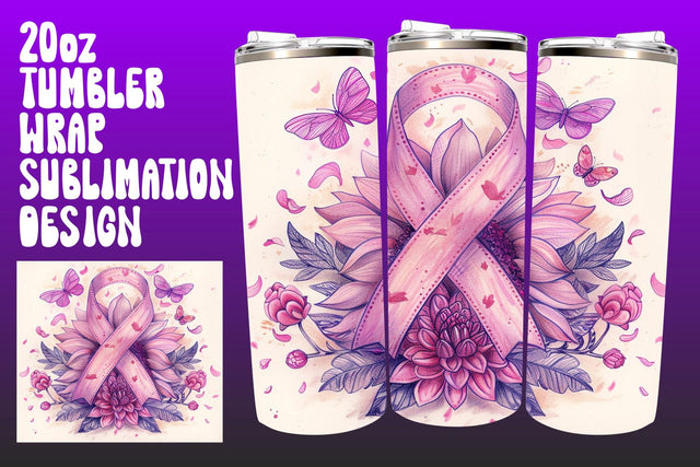 20oz Sublimation Tumbler with Pink Sublimation afrosvg 
