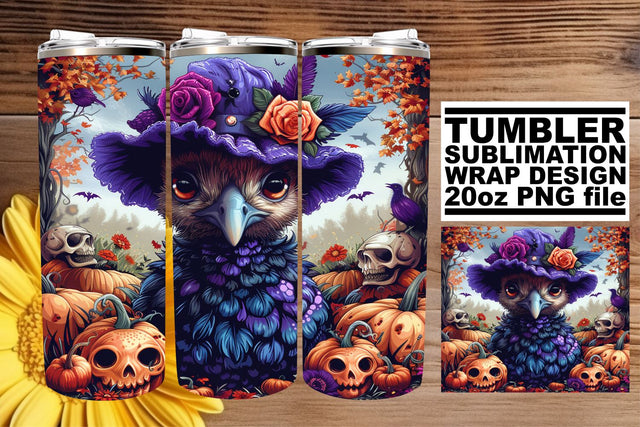 20oz Sublimation Wrap - Autumn Turkey Tumbler Design Sublimation afrosvg 