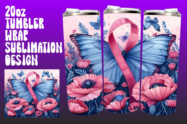 20oz Sublimation Wrap Breast Cancer Sublimation afrosvg 