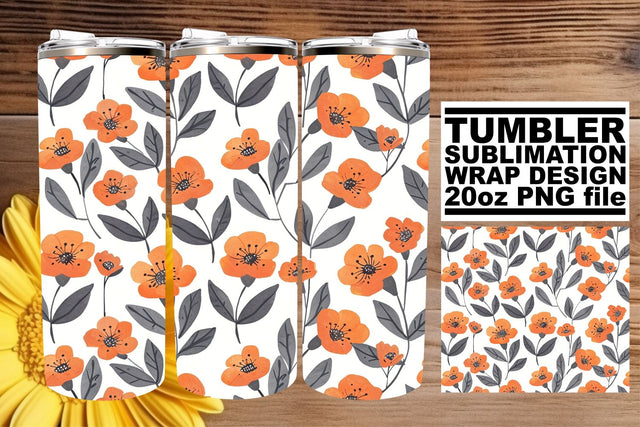 20oz Tumbler Sleeve - Radiant Flower Patterns Sublimation afrosvg 