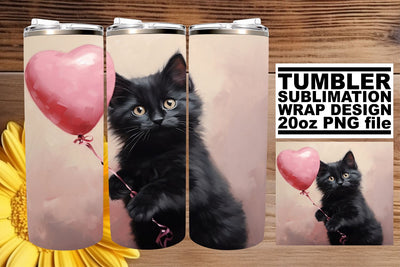20oz Tumbler Sublimation - Animals and Heart Balloon Sublimation afrosvg 