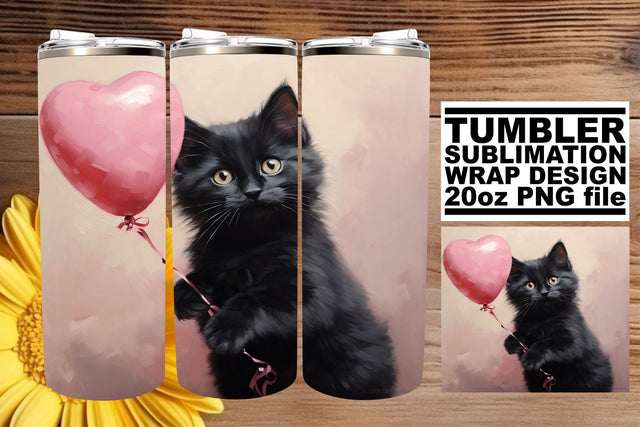 20oz Tumbler Sublimation - Animals and Heart Balloon Sublimation afrosvg 