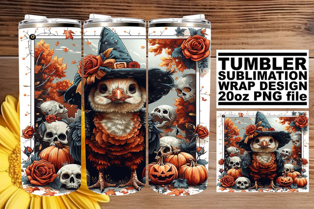 20oz Tumbler Wrap - Autumn Turkey Design Sublimation Sublimation afrosvg 