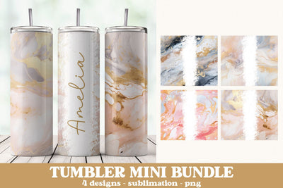 20oz Tumbler Wrap Bundle - Marble Tumblers Sublimation Carla C Designs 