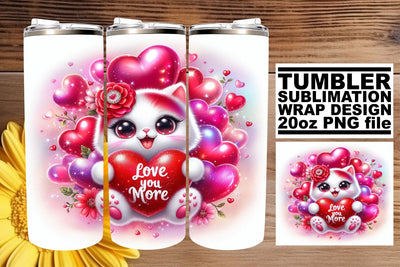20oz tumbler wrap, designed for crisp PNG sublimation prints! , Valentines Sublimation afrosvg 