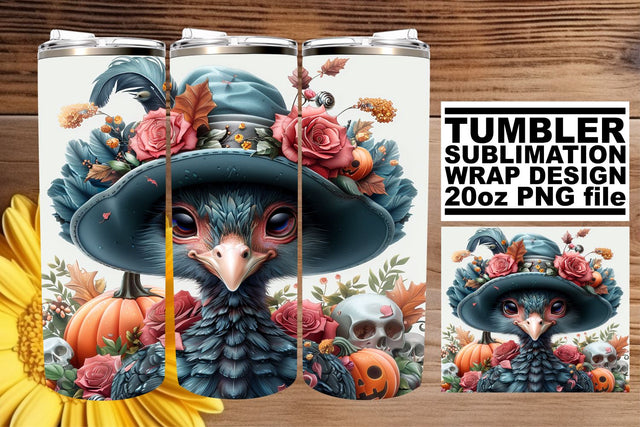 20oz Tumbler Wrap: Fall Turkey Design for Sublimation Sublimation afrosvg 