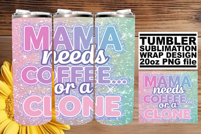 20oz Tumbler Wrap Funny Glitter Sublimation afrosvg 