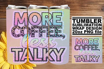 20oz Tumbler Wrap Glitter Coffee Sublimation afrosvg 