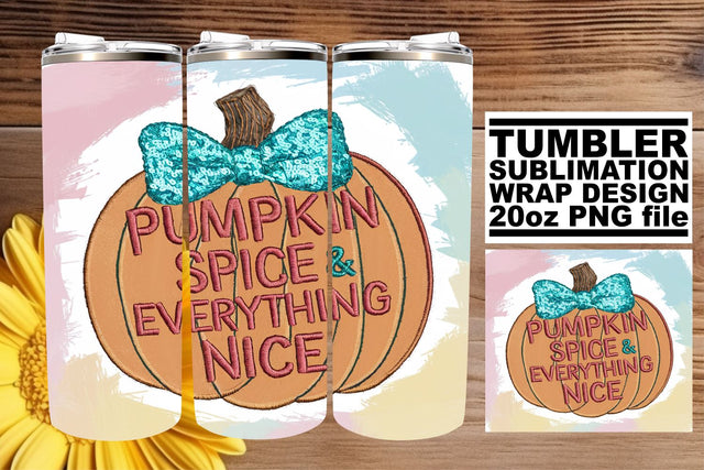 20oz Tumbler Wrap Pumpkin Design for Halloween Sublimation Sublimation afrosvg 